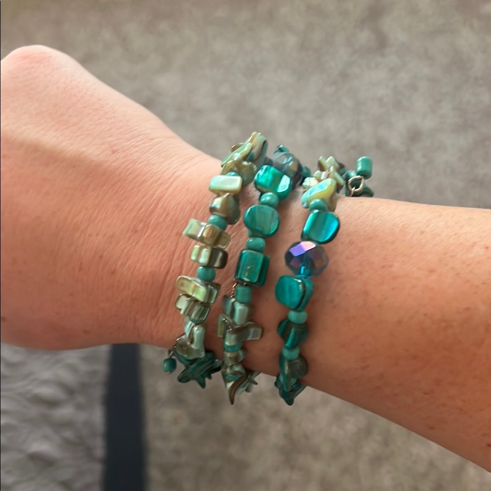 Turquoise Beaded Bracelet Set